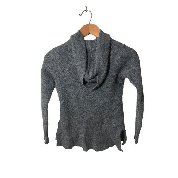 Cashmere Charter Club Luxury Cashmere Sweater Hood Pockets Zipper Small Gray - Picture 2 of 4